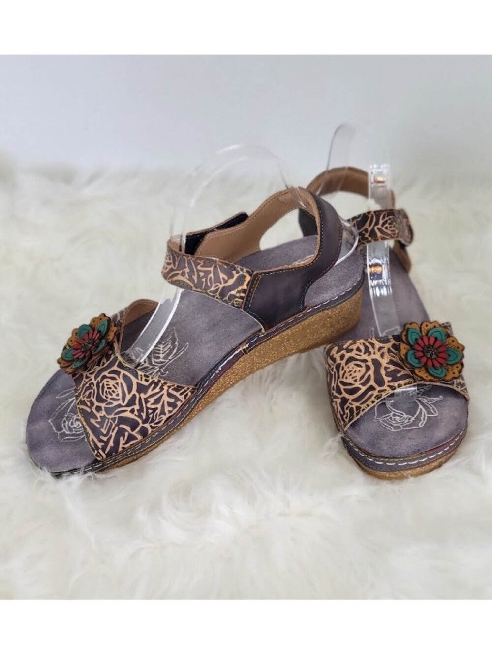L'artiste‎ By Spring Step Cuteness Brown Sandals Women's 9-9.5 /EU 40